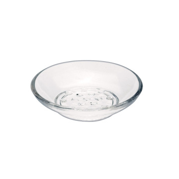 Clear Mini Round Acrylseifenhalter - Schwarz &amp; klares Badezimmerzubehör
