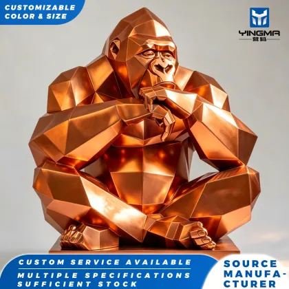 Polygon Style Gorilla Art Sculpture