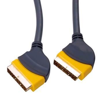 SCART 21-pin Male to SCART 21-pin Male, Gold Plated Connector