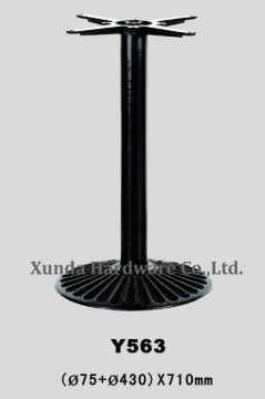 Cast Iron Round Base Matt Black Table Base For Dining Table