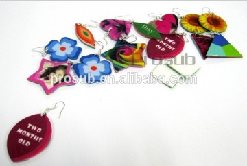 DIY sublimation heat transfer French fiber earrings