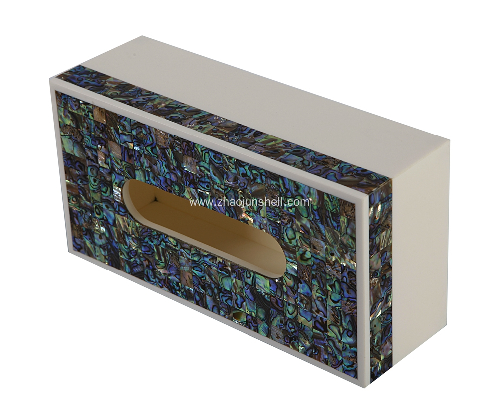 Abalone Shell Mosaic Tissue Box for Hotel