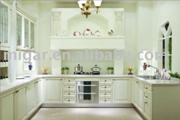 White colour Solid wood Kitchen cabinet MGK-1016
