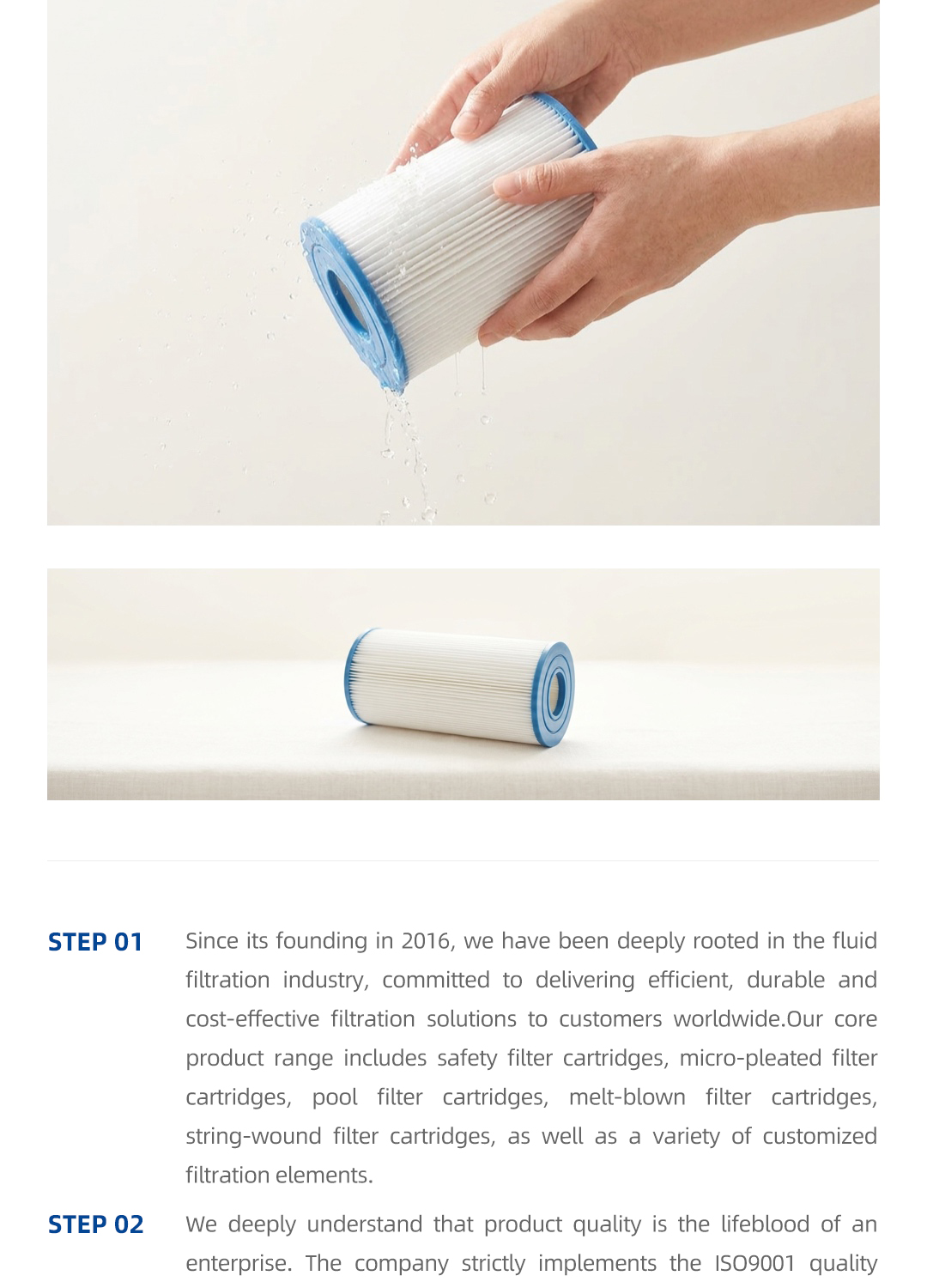 pool pleated filter cartridge