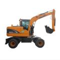 Rhion equipment excavator on wheels