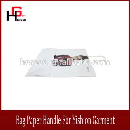 Trade Assurance Luxury Customized Packaging Bag Paper Handle For Yishion Garment