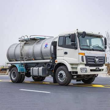 Foton 10CBM 10000L 4x2 Stainless Steel Round Shape Water Tanker Truck