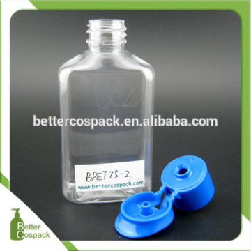 PET blue color flip top bottle squeezed bottle 75ml
