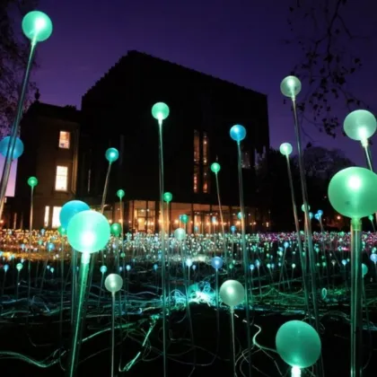 Colorful Outdoor Ball Lights: Waterproof Garden Decorative Fiber Optic Lights