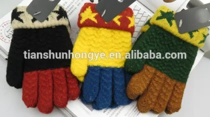 Children warm winter gloves