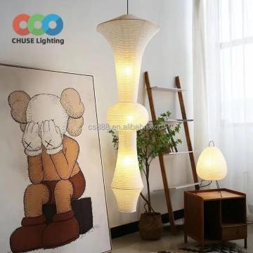 Wabi-Sabi LED Ceiling Chandelier - Modern Rice Paper Pendant Light for Home & Restaurant