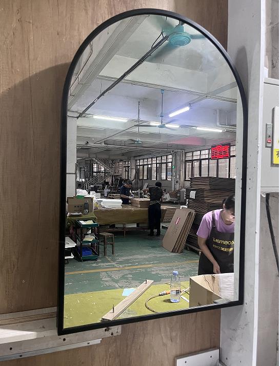 Black frame mirror cabinet