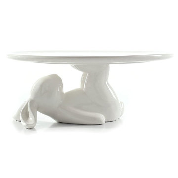 Ceramic Bunny Candy Dishes - 8,3 inch porselein cupcake -standaard voor snacks en koekjes