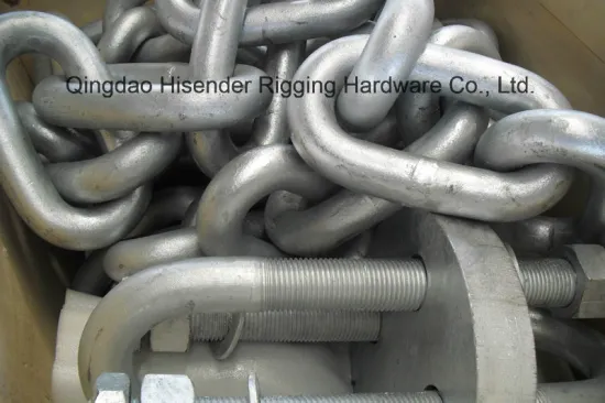 Hot Galvanized Anchor Chain, Open Link Chain, Studless Anchor Chain
