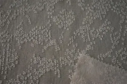 Polyester Sky Star Clip Jacquard Dyed Chiffon Fabric