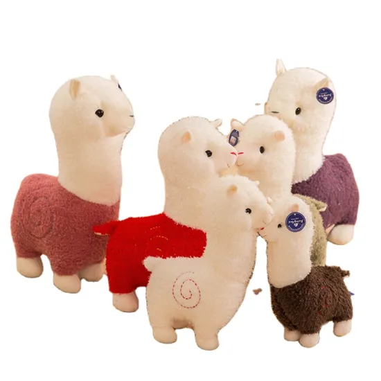 Toys hobbies plush toy factory manufactor stuffed Legitimate spring alpaca grass mud horse cartoon animals long stuffed