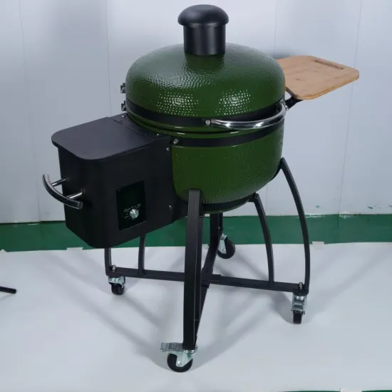 High Quality Outdoor Ceramic Kamado Pellet Smoker BBQ Grill with Shelf