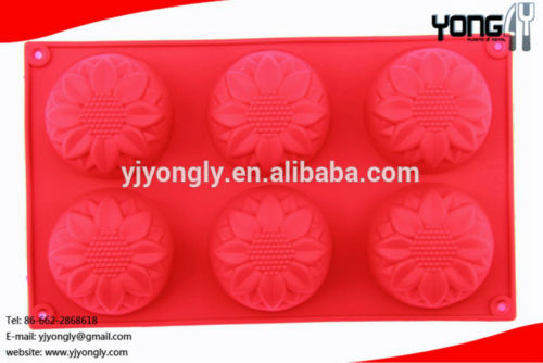 High quality sunflower shapes silicone baking moulds,flower shapes baking mould