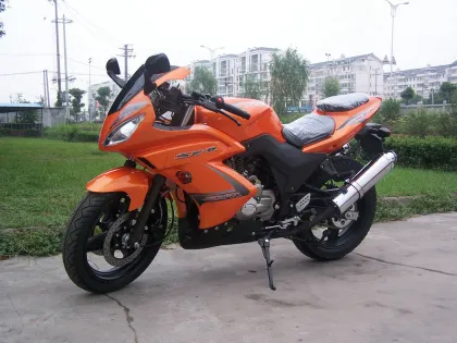 Yamaha Motorcycle Motorbile Motor 200cc Orange Drag Racing Motorcycles