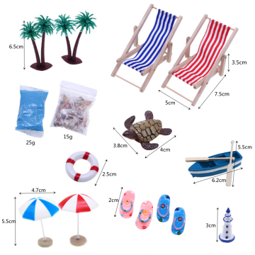 INTODIY Mini Beach Set: Summer Shells and Micro Landscape Ornaments