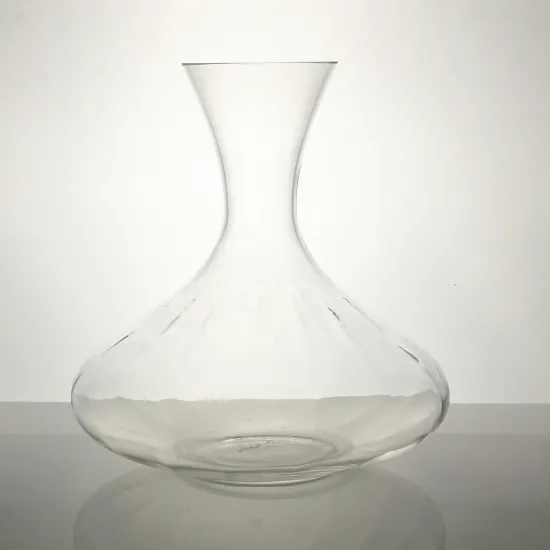 wholesale tulip shaped transparent wine glass decanter