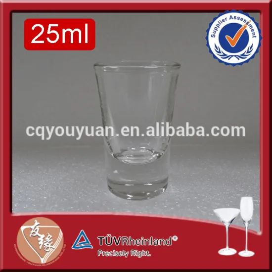 Bulk wholesale drinkware fancy 25ml mini shot glasses custom