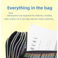Custom Logo Canvas Child Pencil Bag Student Triangle Ruler Learning Bag