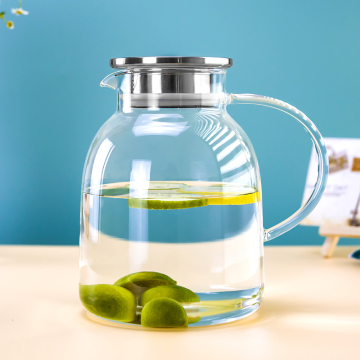 Hand Made Borosilicate Glass Cold Water Jug with 304 Lid