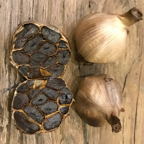 Fermented plain black garlic