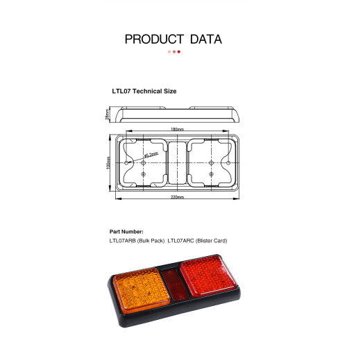 12 વી અને 24 વી ઇએમકે 80 મીમી ચોરસ એલઇડી રીઅર લાઇટ પૂંછડી અને ટ્રેઇલર સેમી ટ્રક માટે રિફ્લેક્ટર સાથે સૂચકને મંજૂરી આપી
