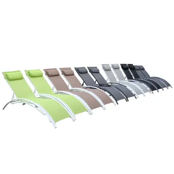White Aluminium Outdoor Lounge Chair for Beach and Pool