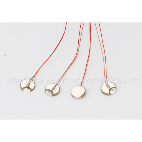 Custom Piezoelectric Elements Soldered Wires