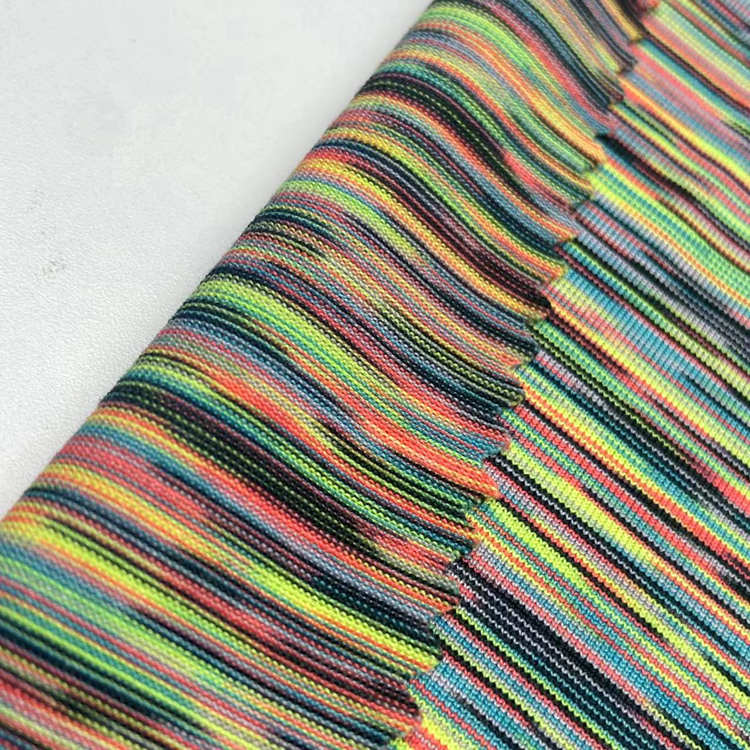 Space dye jersey fabric