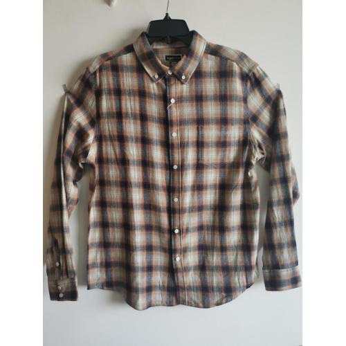 Men Causal One Pocket Y/D Flannel Button Down