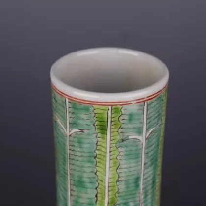 Antique Qing Dynasty Cabbage Pattern Porcelain Vase for Home Decor