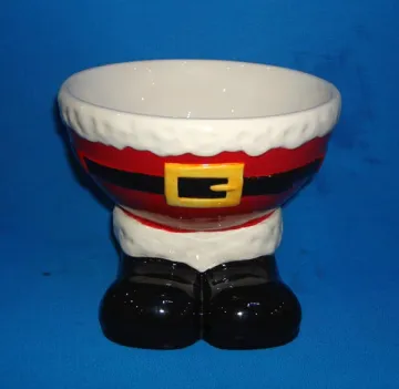 Santa Feet Shaped Ceramic Candy Bowl