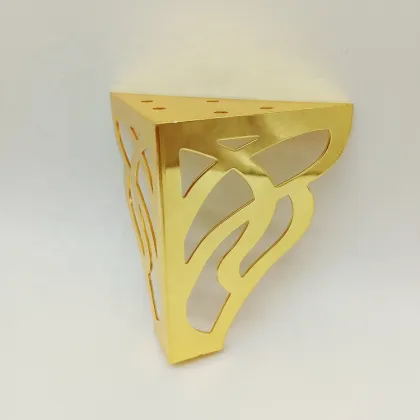 Wholesale Modern 130MM Brass Copper Triangle Golden Sofa Legs