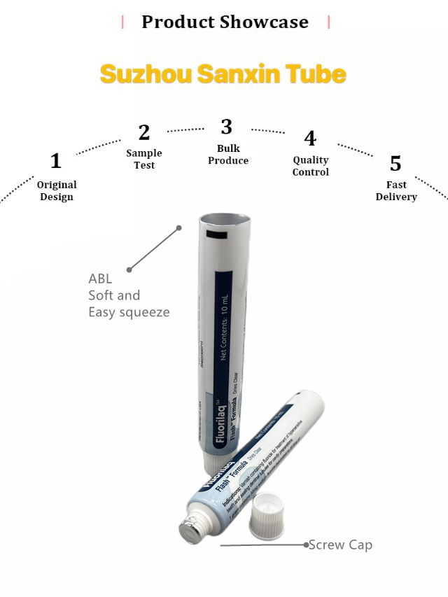 Squeeze ointment packaging tube