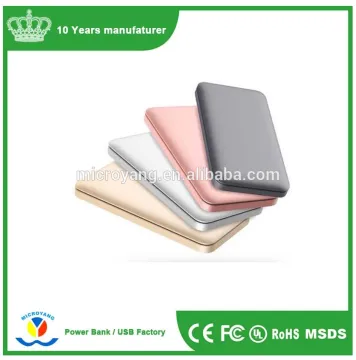 Fashionable ultra-thin metal shell USB li-polymer battery power bank