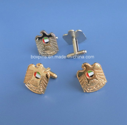 High Quality UAE Falcon Metal Cufflinks for 43 UAE National Days Gifts Mens Cufflinks