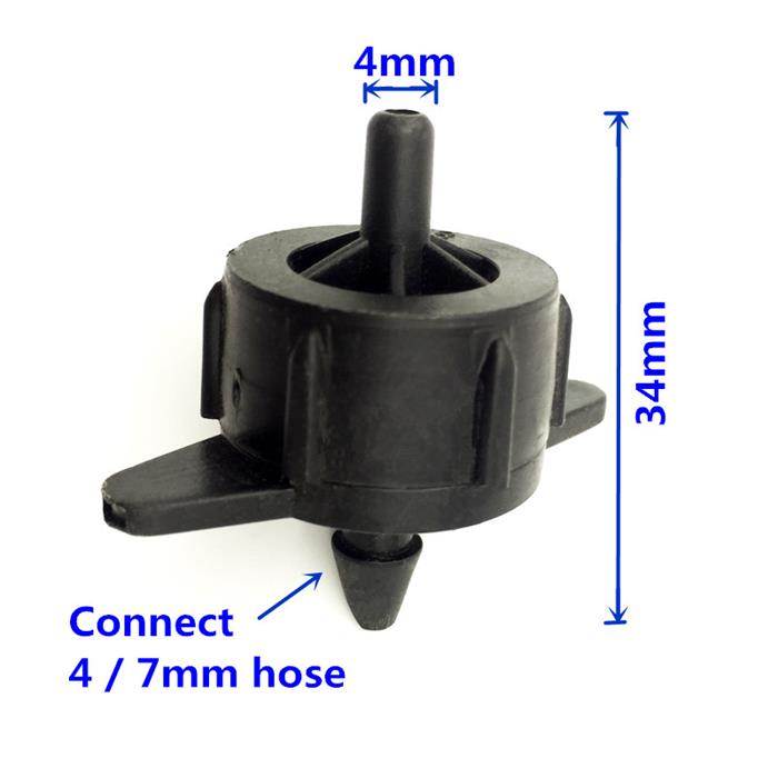 Adjustable Pressure Compensated Emitters For Irrigation