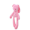 White and pink bunny plush children's sleeping doll