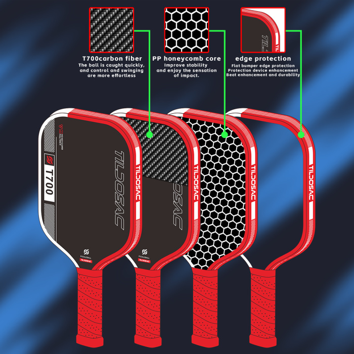 Custom Carbon Fibre Pickleball Paddle