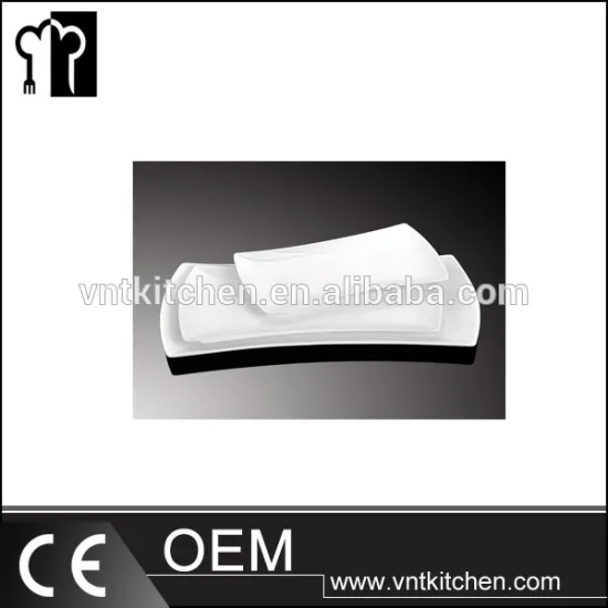 VNTY031 10" Ceramic Oblong Concave Body Plate