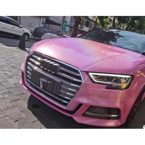 PET liner Glossy Holographic Laser Pink Car Vinyl