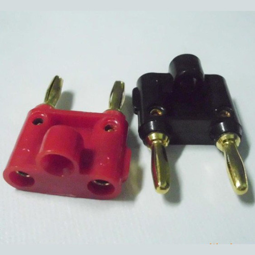 Professional Golden Plated Black and Red Bining Post Connector