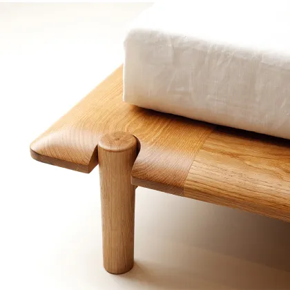 Lavina Minimalist Solid Wood Bed