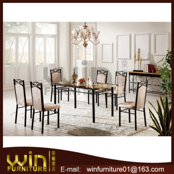 modern mixed color dining tables with 6 chairs for home