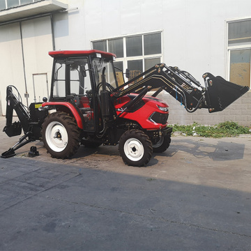 Traktor pertanian berkualitas tinggi dengan loader ujung depan dan backhoe untuk dijual