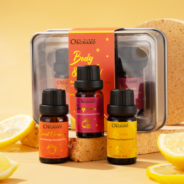 100% Pure Natural Aroma SPA Relief Essential Oil Set - Orange, Lemon, Grapefruit